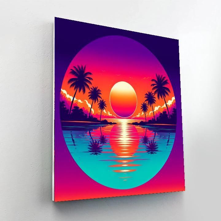 Tropical Sunset Harmony Paint By Numbers