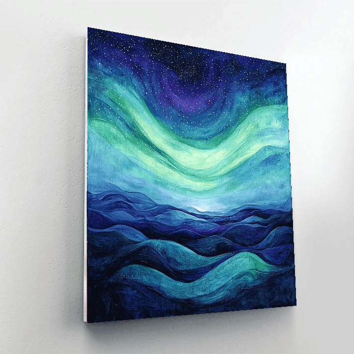 Edvard Munch Inspired Cosmic Aurora Wonder  Paint By Color