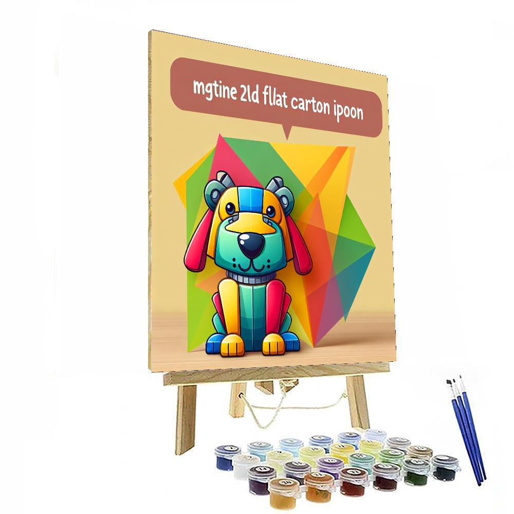 Robot Pet Fun Painting Number Kit