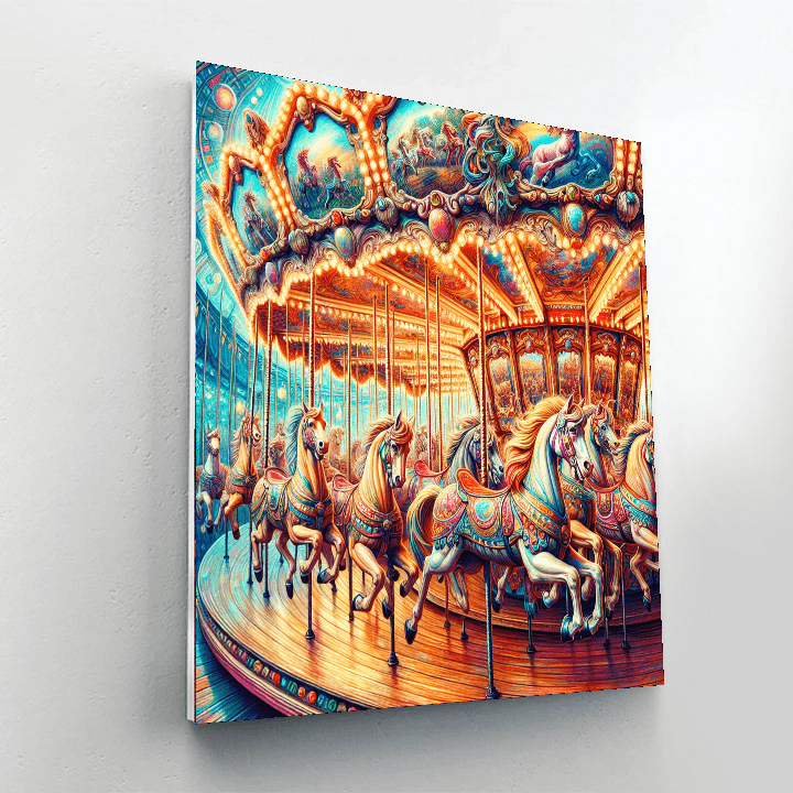 Enchanted Carousel Delight Numbered Painting Kits