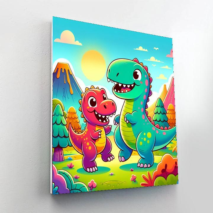 Daring Dino Explorers Number Painting