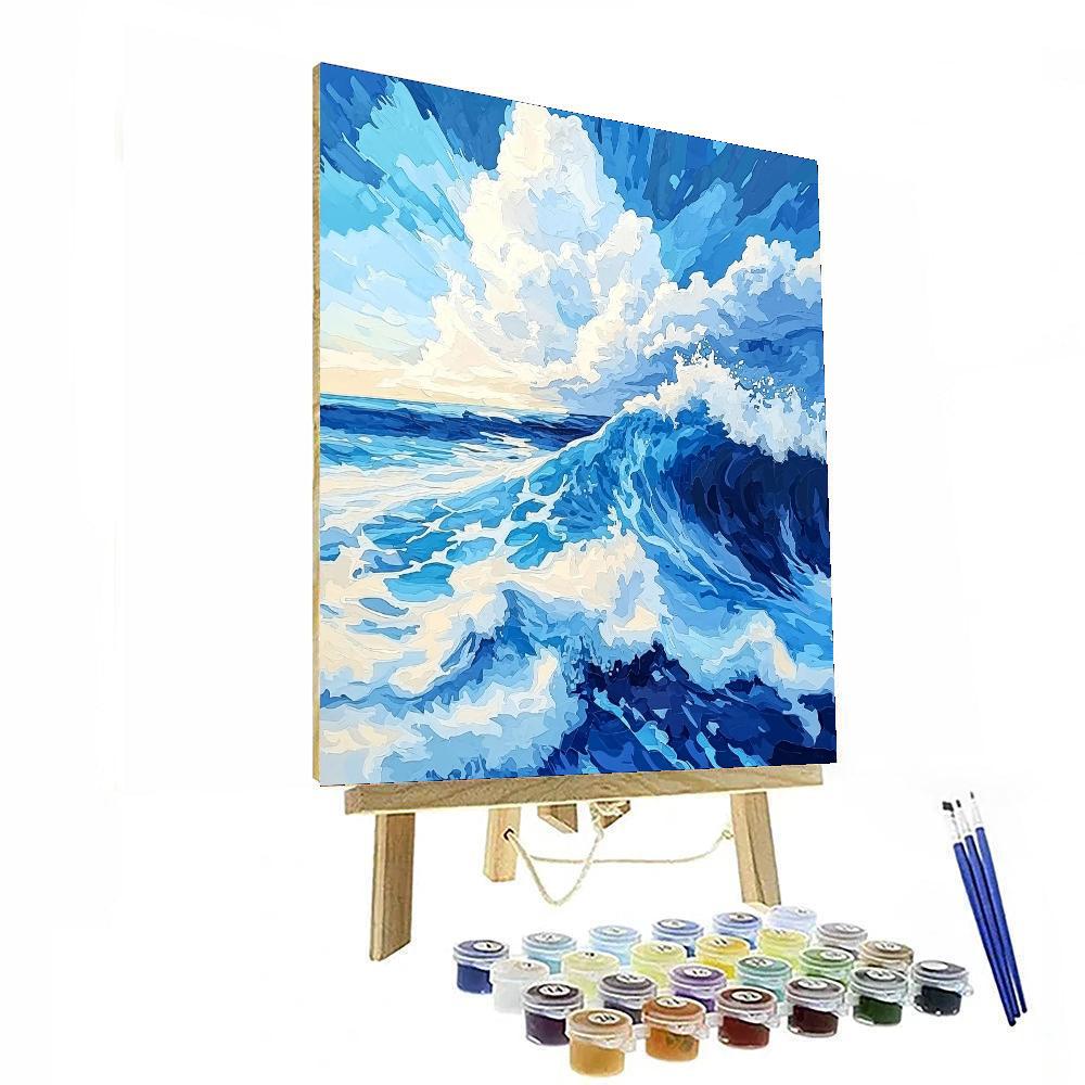 Michelangelo Inspired Majestic Tides  Paint By Color