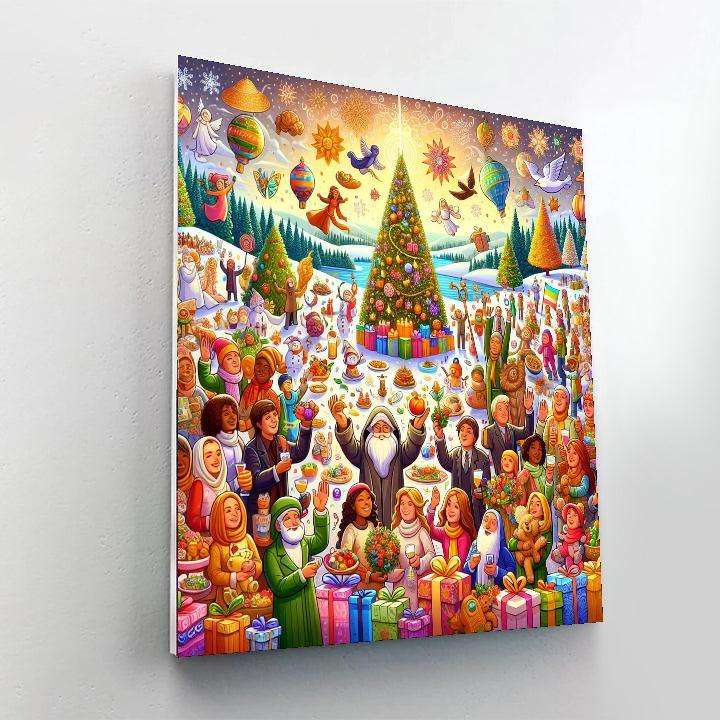 Whimsical Holiday Festivities Paint By Numbers Kits