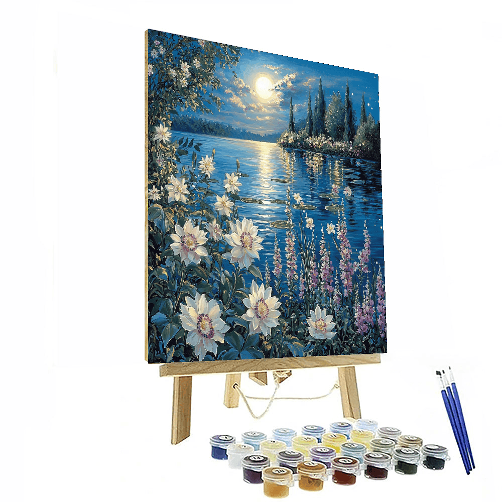 Claude Monet Inspired Starlit Blossoms  Paint By Numbers Art