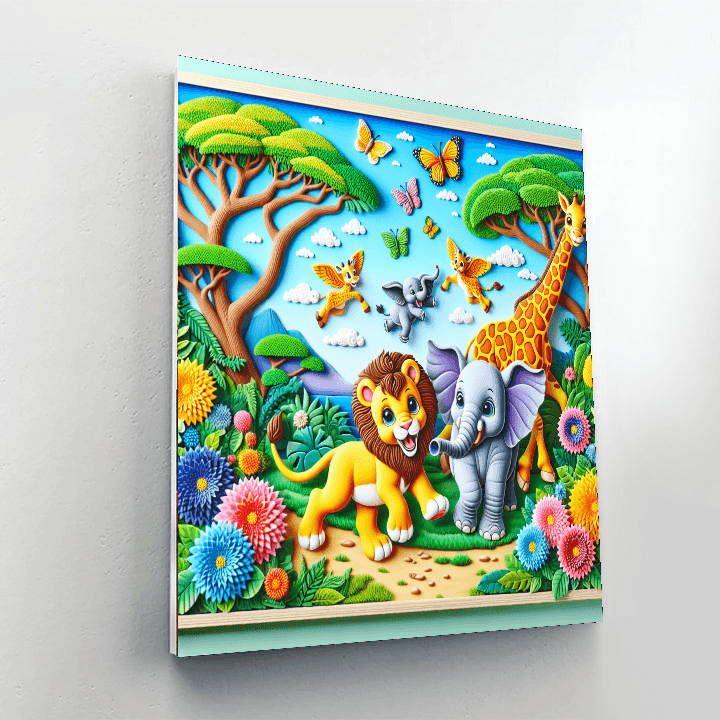 Cute Safari Adventure Paint By Number
