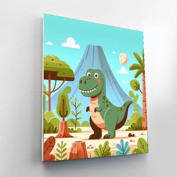 Friendly T-rex Adventure Numbered Painting Kits