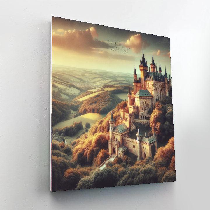 Medieval Castle Panorama Paint By Numbers Art