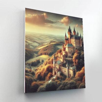Medieval Castle Panorama Paint By Numbers Art