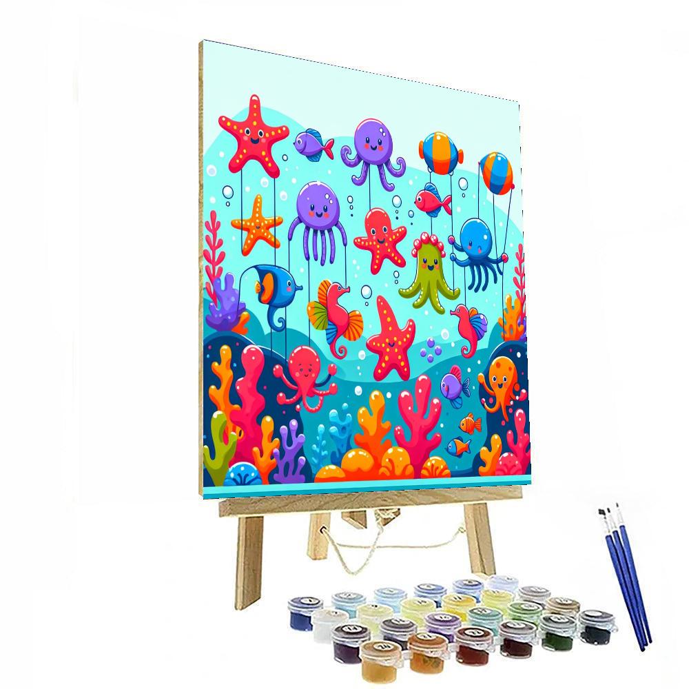 Colorful Coral Circus Paint By Numbers