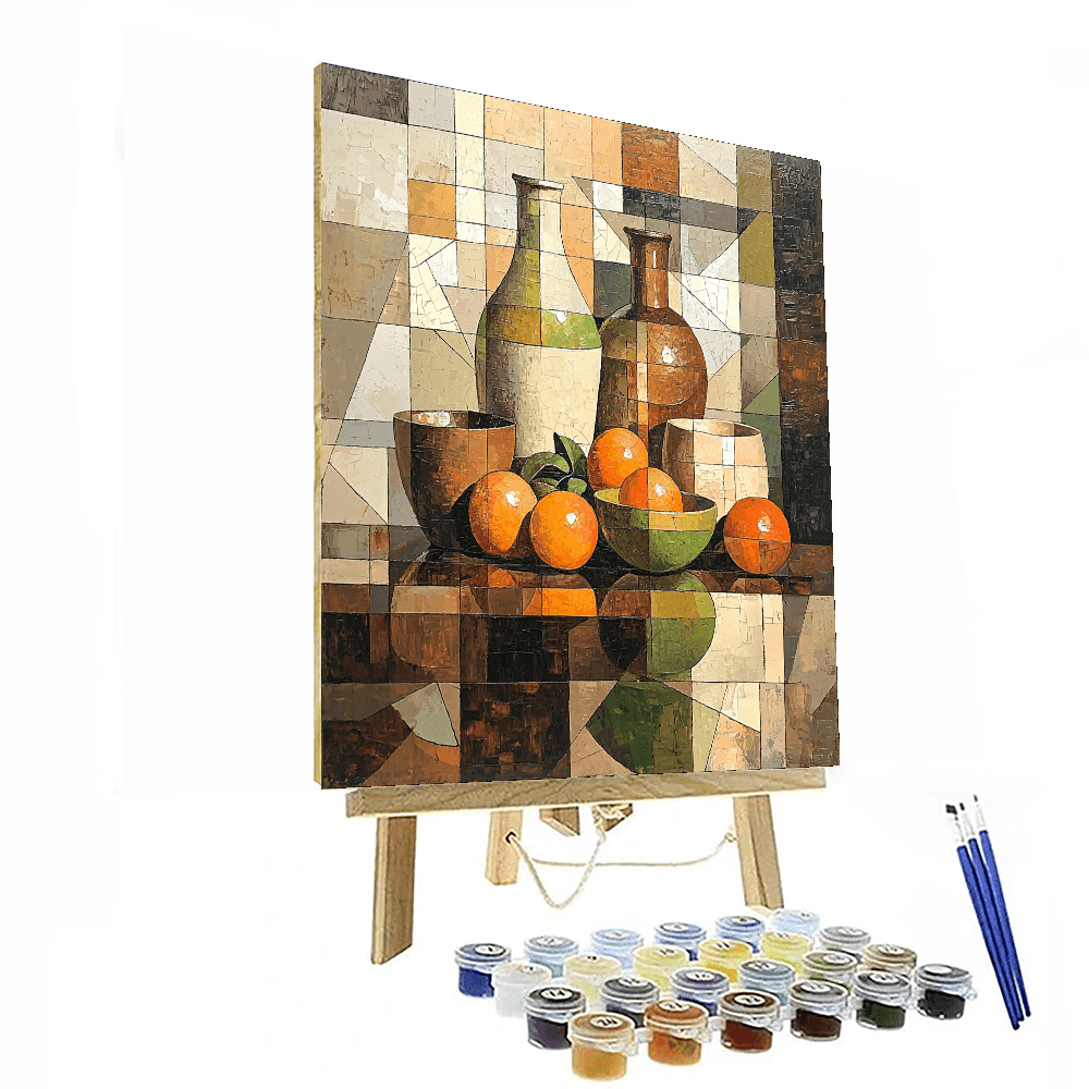 Georges Braque Inspired Cubist Feast  Paint By Numbers