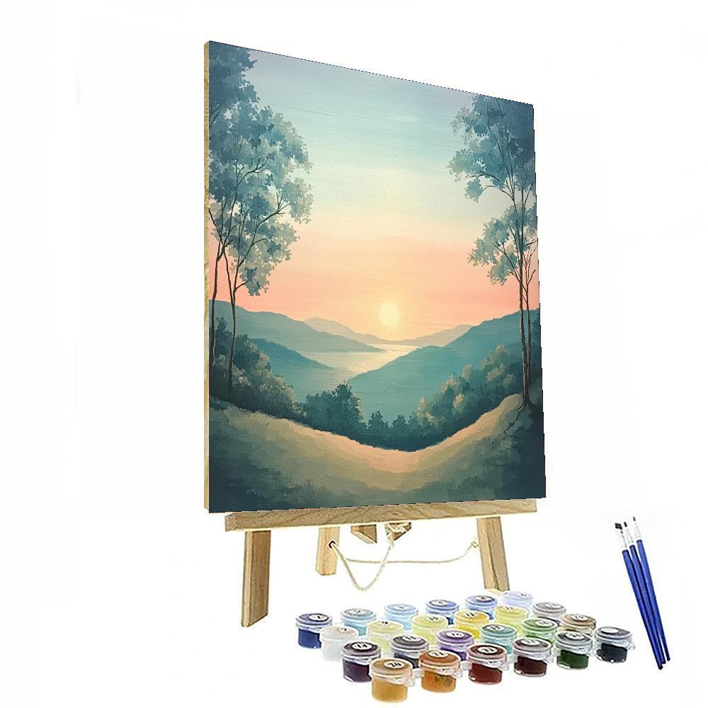 Georges Seurat Inspired Ethereal Dawn Symphony  Paint By Numbers Kits