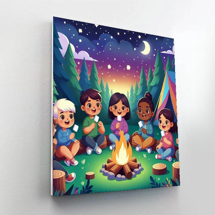 Cuddly Critter Campout Paint By Numbers