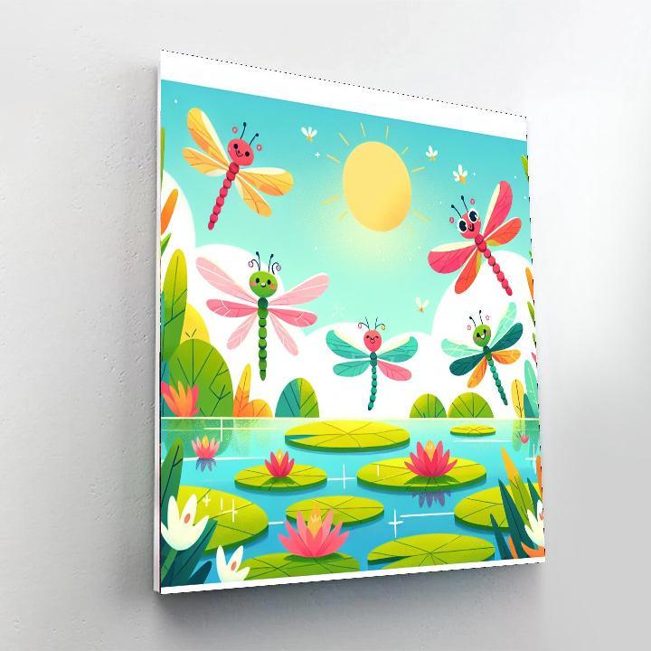 Charming Dragonflies Painting Number Kit