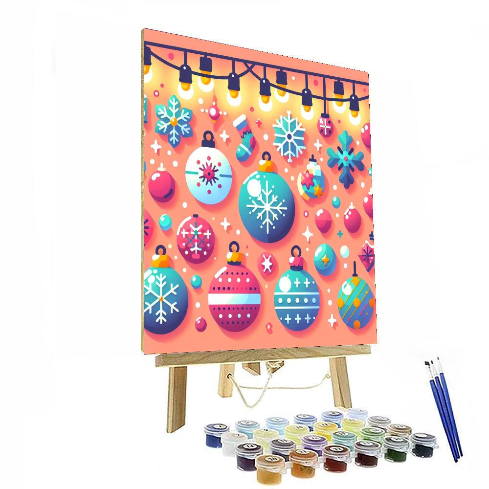 Charming Holiday Decorations Painting By Numbers Kit