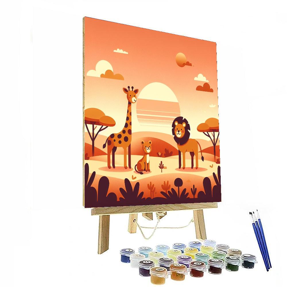Sunset Safari Exploration Paint By Numbers Kits