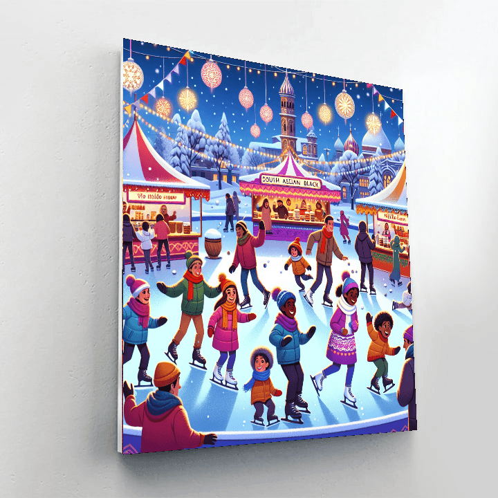 Frosty Winter Festival Paint By Numbers Art