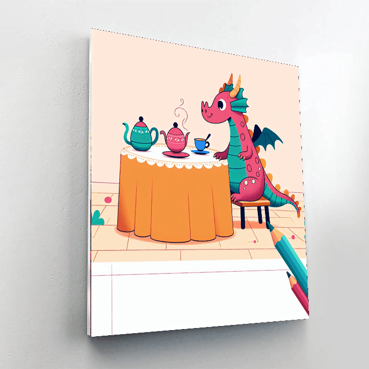 Dragon's Tea Party Number Painting