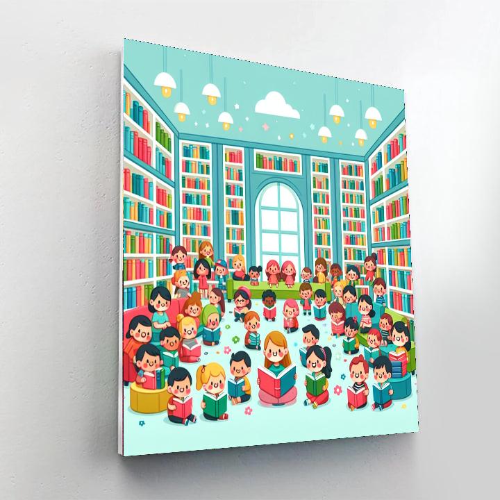 The Magical Library Number Painting