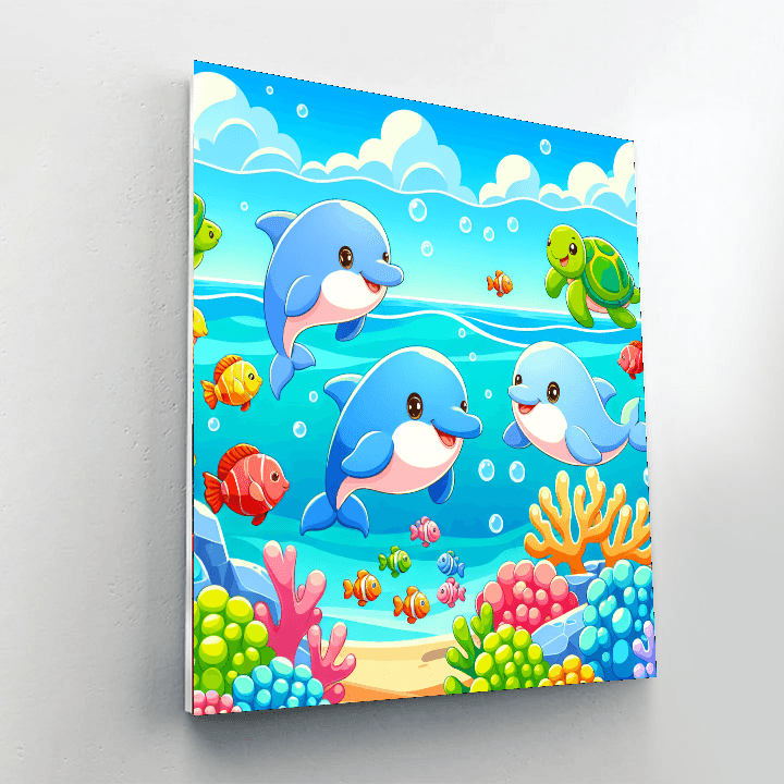 Dreamy Ocean Creatures Paint By Numbers Art