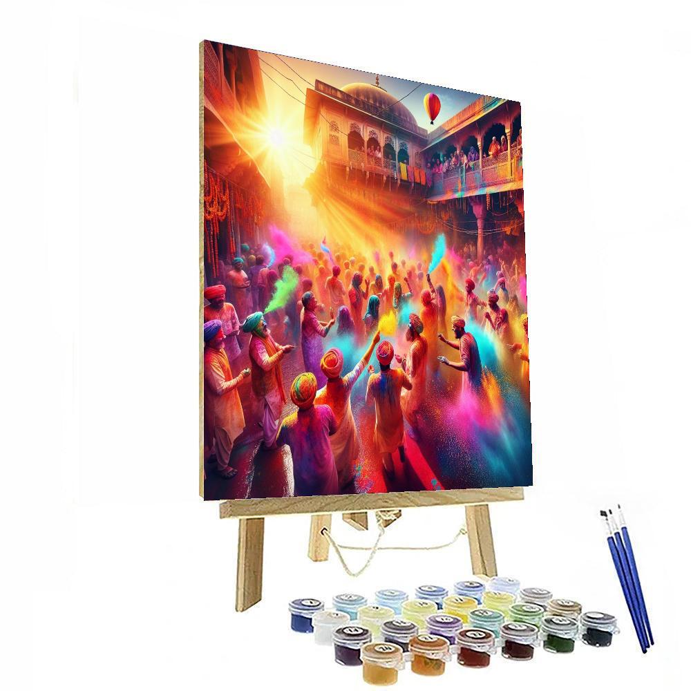 Holi Festival - New Delhi, India Number Painting