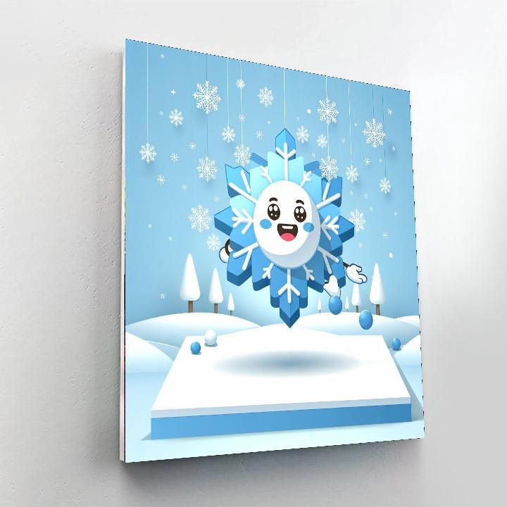 Jolly Snowflake DIY Paint By Numbers