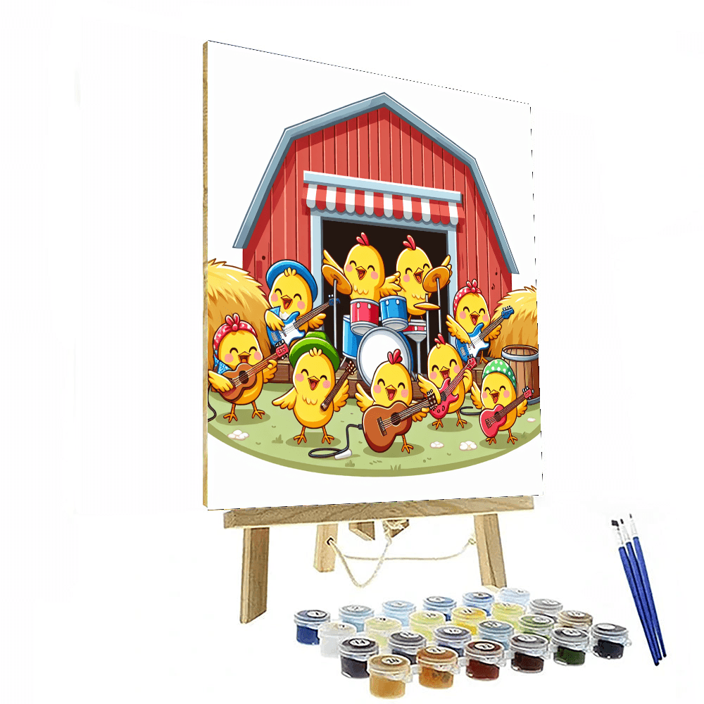 Chirpy Chicks Concert Painting Number Kit