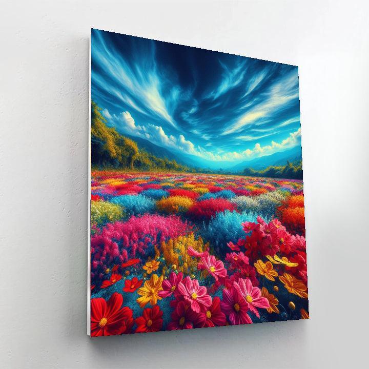 Vibrant Fiesta In Bloom Paint By Numbers Art