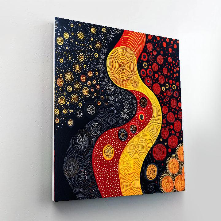 Yayoi Kusama Inspired Hypnotic Spiral Universe  DIY Paint By Numbers