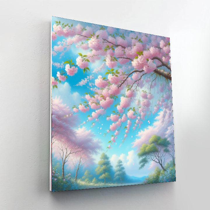 Sakura Blossoms In Spring Paint By Numbers Art