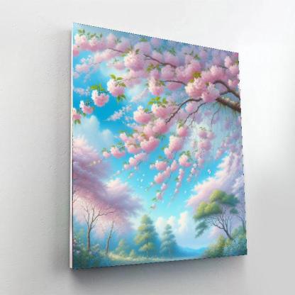 Sakura Blossoms In Spring Paint By Numbers Art