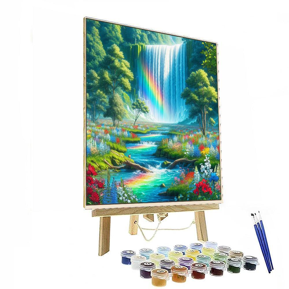 Enchanted Rainbow Cascade Paint By Number