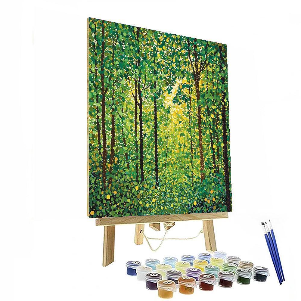 Georges Seurat Inspired Ethereal Forest Escape  DIY Paint By Numbers