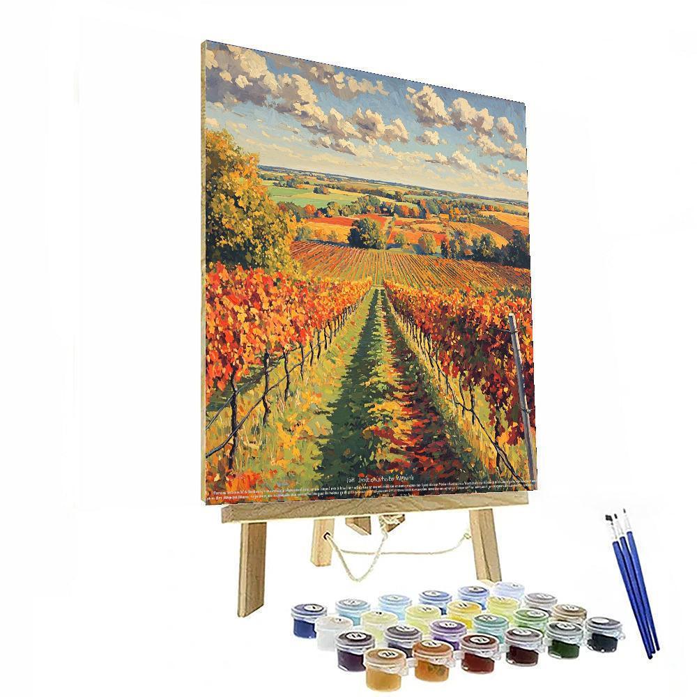 John Constable Inspired Rustic Autumn Vineyard  Paint By Numbers Kits