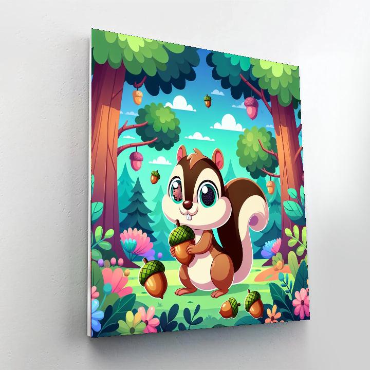 Playful Chipmunk Paint By Color
