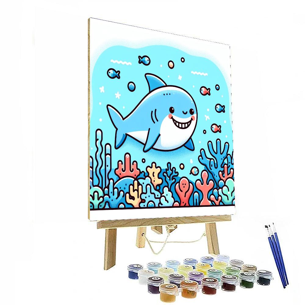 Daring Adventure Shark Paint By Numbers Art