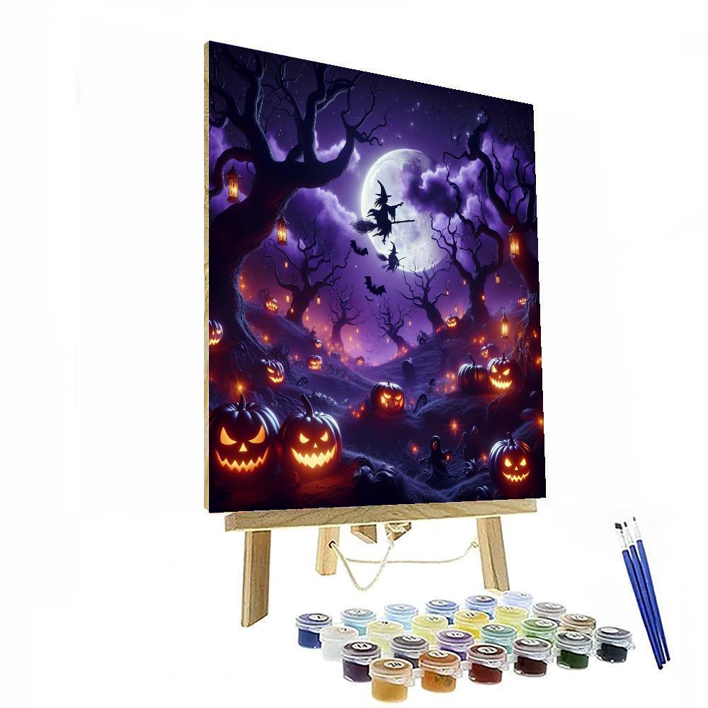 Halloween Night Haunt Paint By Numbers Art