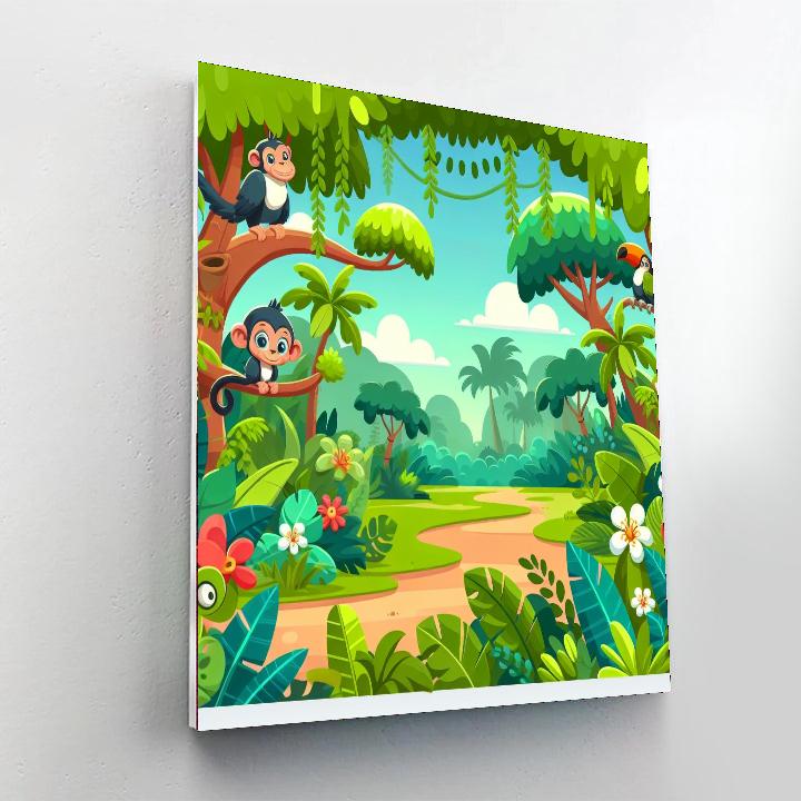 Mysterious Jungle Trek Painting By Numbers Kit