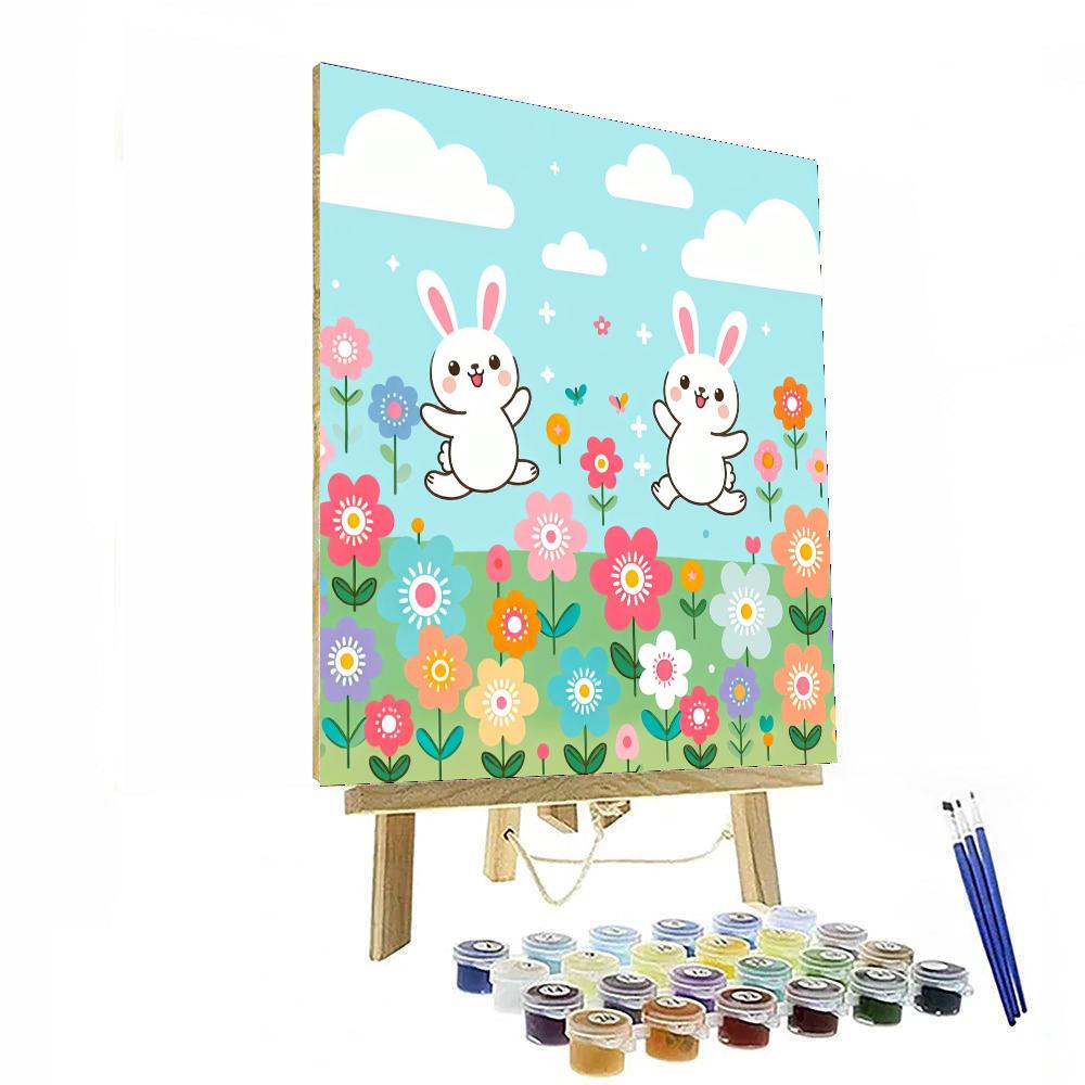 Bouncing Bunny Playground Painting Number Kit