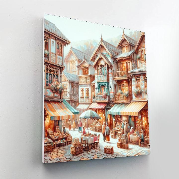 Artisan Village Street Numbered Painting Kits