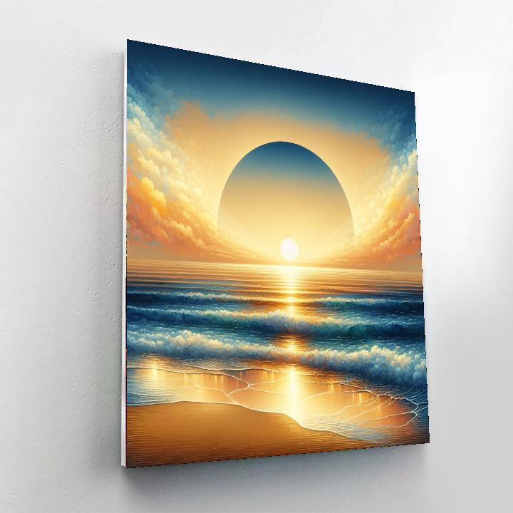 Radiant Beach Sunrise Paint By Numbers