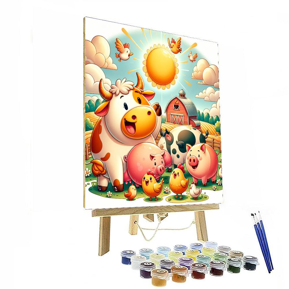 Cheerful Farm Day Numbered Painting Kits
