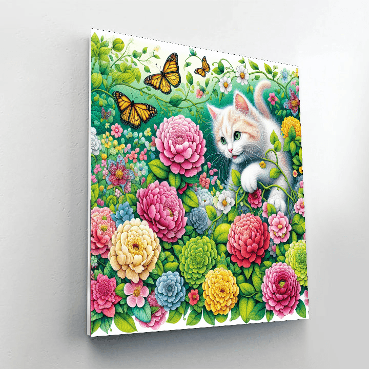 Curious Cat's Garden Paint By Number