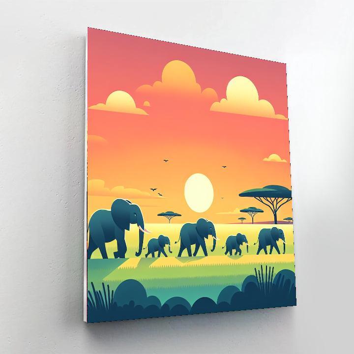 Elephant Explorer Excursion Numbered Painting Kits