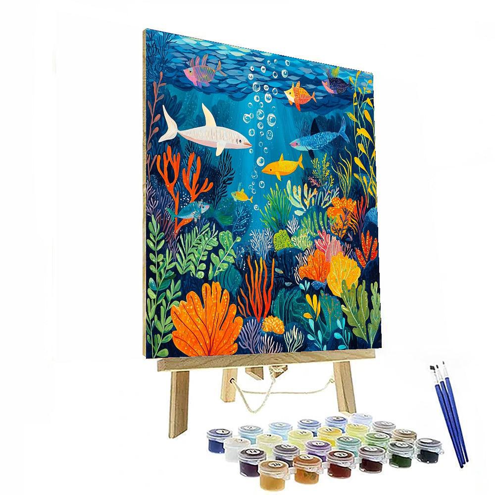Henri Rousseau Inspired Ocean's Abundance  Paint By Numbers