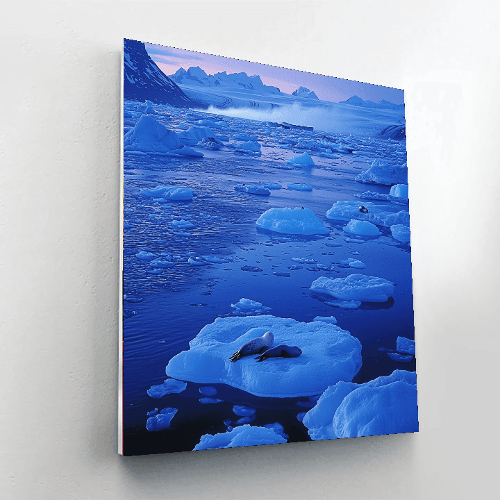 Jökulsárlón Glacier Lagoon Number Painting