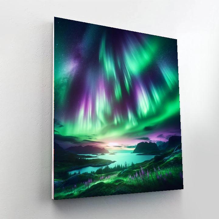 Aurora's Northern Glow Paint By Numbers Art