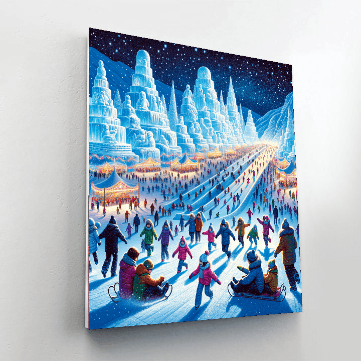 Hokkaido Snow Festival - Japan Painting By Numbers Kit