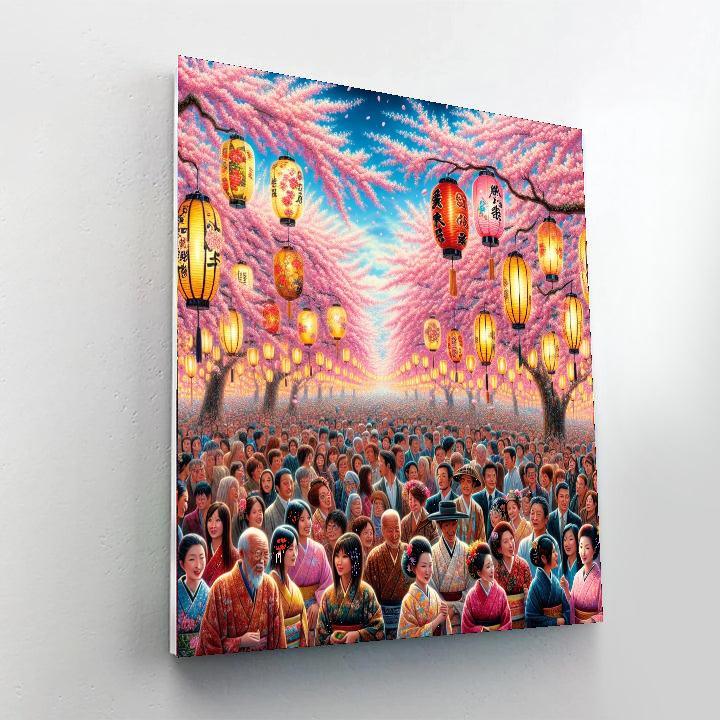Cherry Blossom Festival Celebration DIY Paint By Numbers