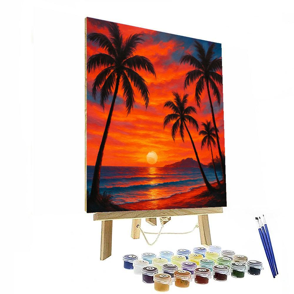 Hawaii Sunset Serenade Number Painting