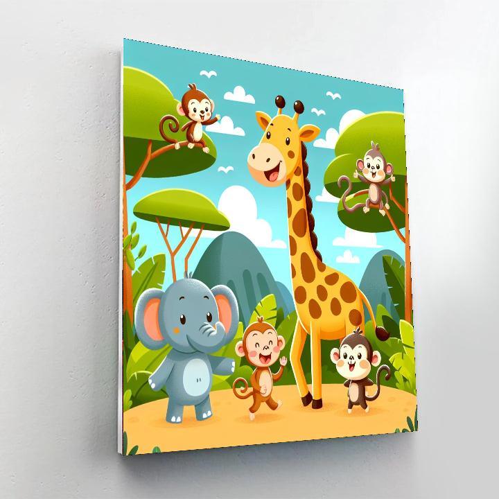 Zoo Safari Fun Numbered Painting Kits
